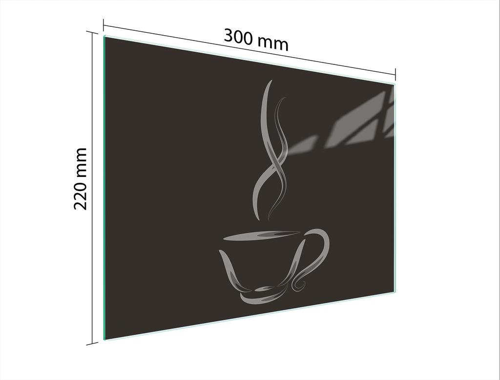 SZKLANA DESKA DO KROEJNIA 30x22 KAWA