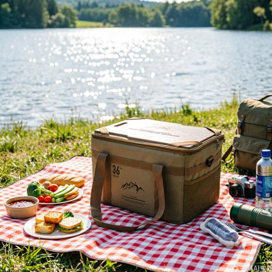Outdoor-Aufbewahrungstasche mit Tischplatte, wasserdicht, große Kapazität, Reißverschluss, taktische Campingausrüstung, Werkzeug-Organizer-Beutel mit Griff