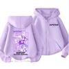 Kpop Demon Hunters Rits Hoodie Tops Unisex Rits Jas Lange Mouw Meisjes Mode Hoodie Polyester HD Print Leeftijden 4-14