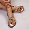 Flower Slippers, Women's Shoes, Summer Fashionable Outerwear Flip Flops, Flat Flip Flops