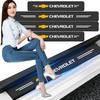 4-Piece Carbon Fiber Car Door Threshold Sticker Set Compatible Colorado Cruze Spark Captiva Malibu Trax Aveo Camaro