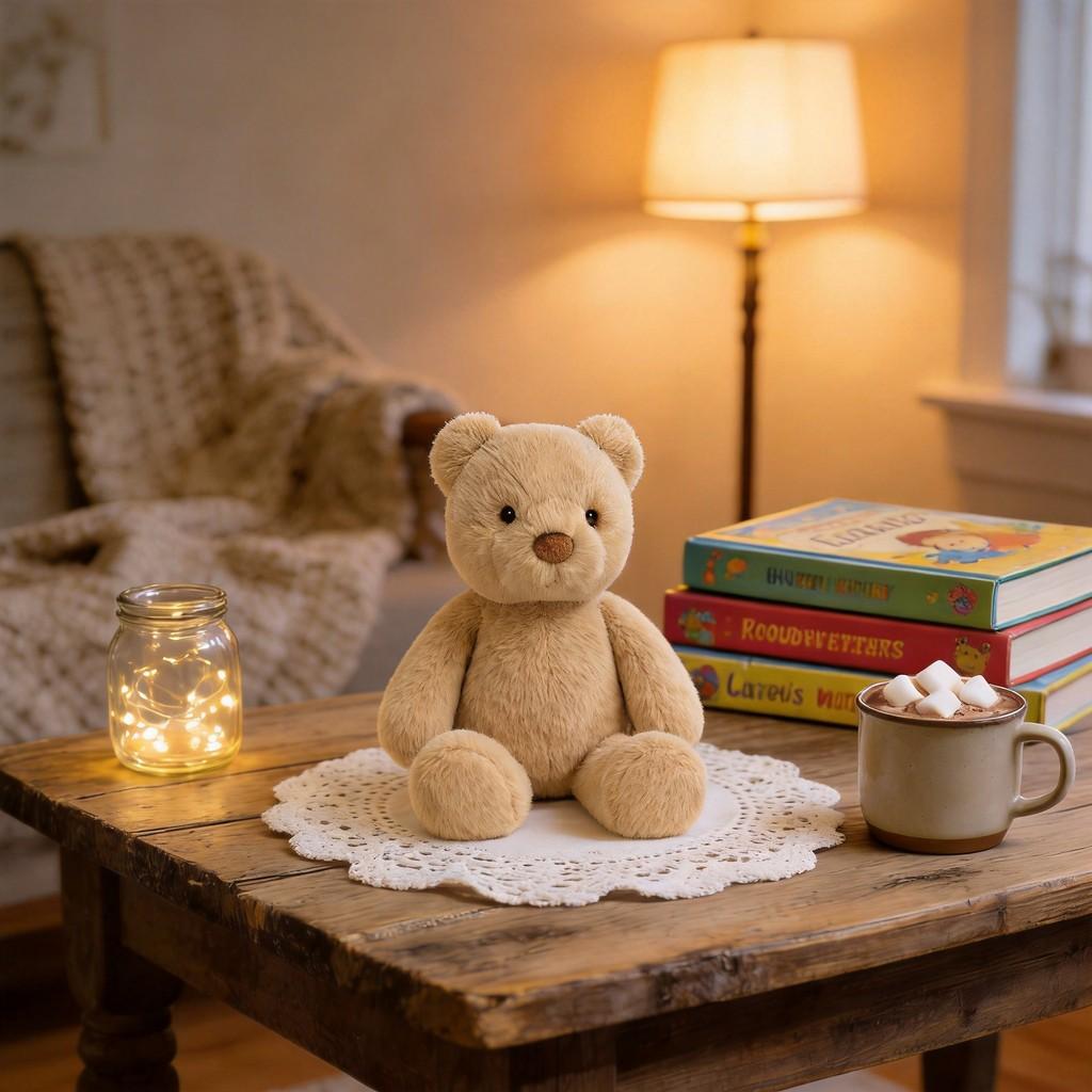 Mini Bear Plush Toy With Fiber Cotton Filling For Kid Gift And Holiday Decor