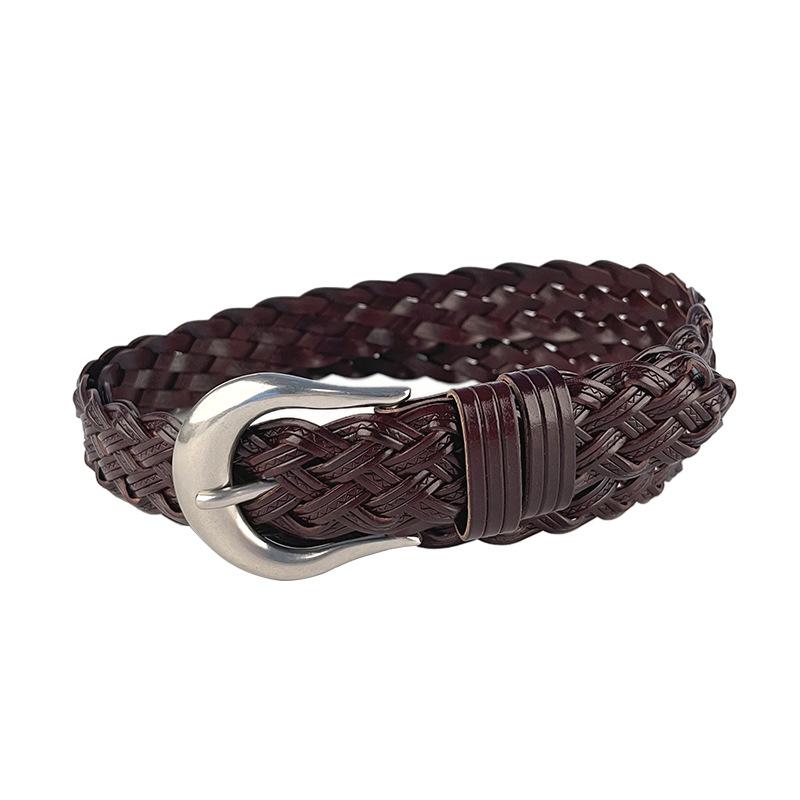 Non-hole Braided Retro Versatile Fashion Women's Belt with Casual Pants Jeans Women's Belt
