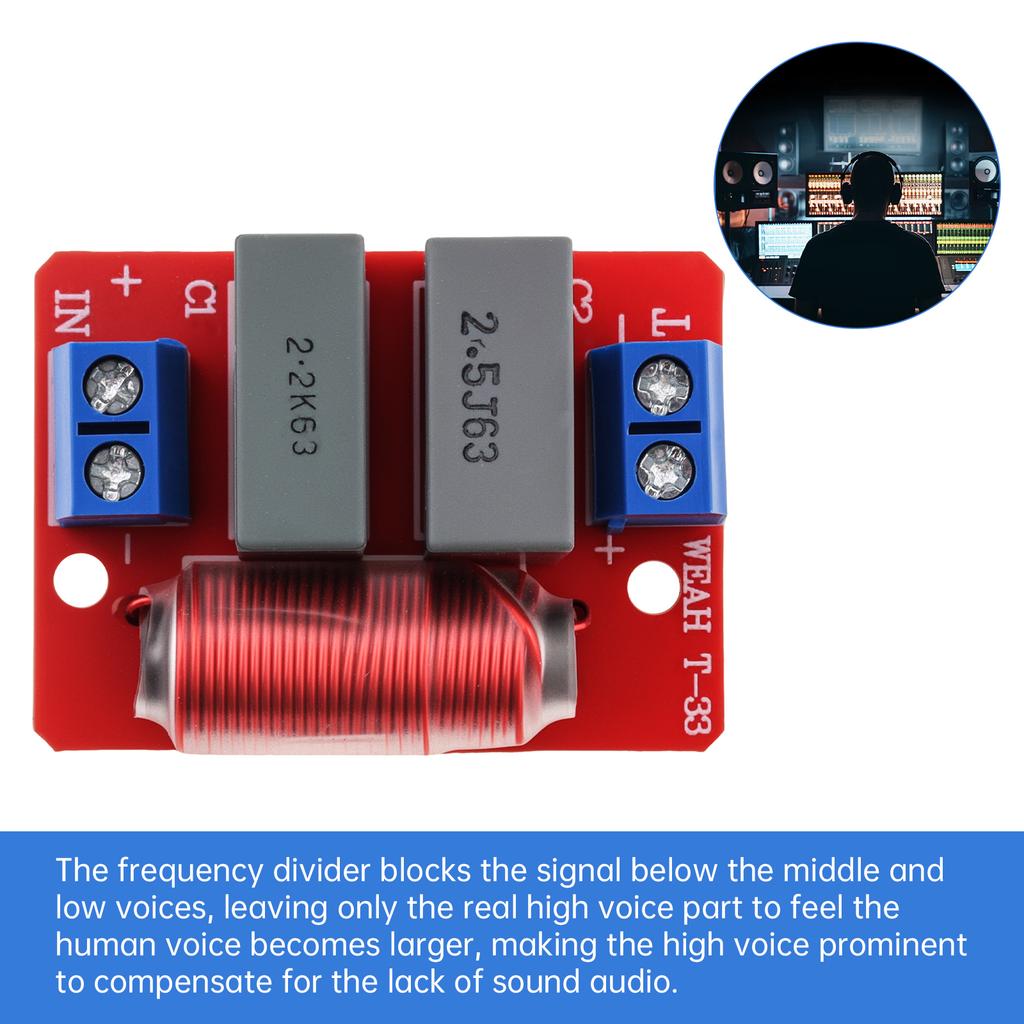 80W 4-10 Ohm Professionelle Audiophile Hochpass-Hochtöner-Frequenzweiche Frequenzteiler-Schaltung für Auto Heim HiFi-Lautsprechersysteme