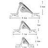 Portable Stainless Steel Double Pulley Block Mini Roller Rod Tip Guide Boat Fishing Accessory Smooth Wear Resistant Durable
