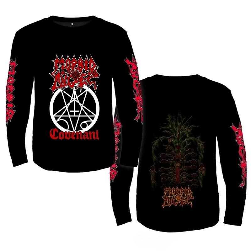 

Morbid Angel metal band men s and women s 3D printed long sleeved T-shirt street retro sportswear Harajuku men s clothing L