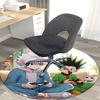 1pc Anime Cartoon Design Round Carpet  Office Chair Mat, NonSlip Rug for Home Decor, Living Room
