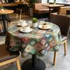 Dining Kitchen Party Event Family Gathering Small Round Cotton Tablecloth