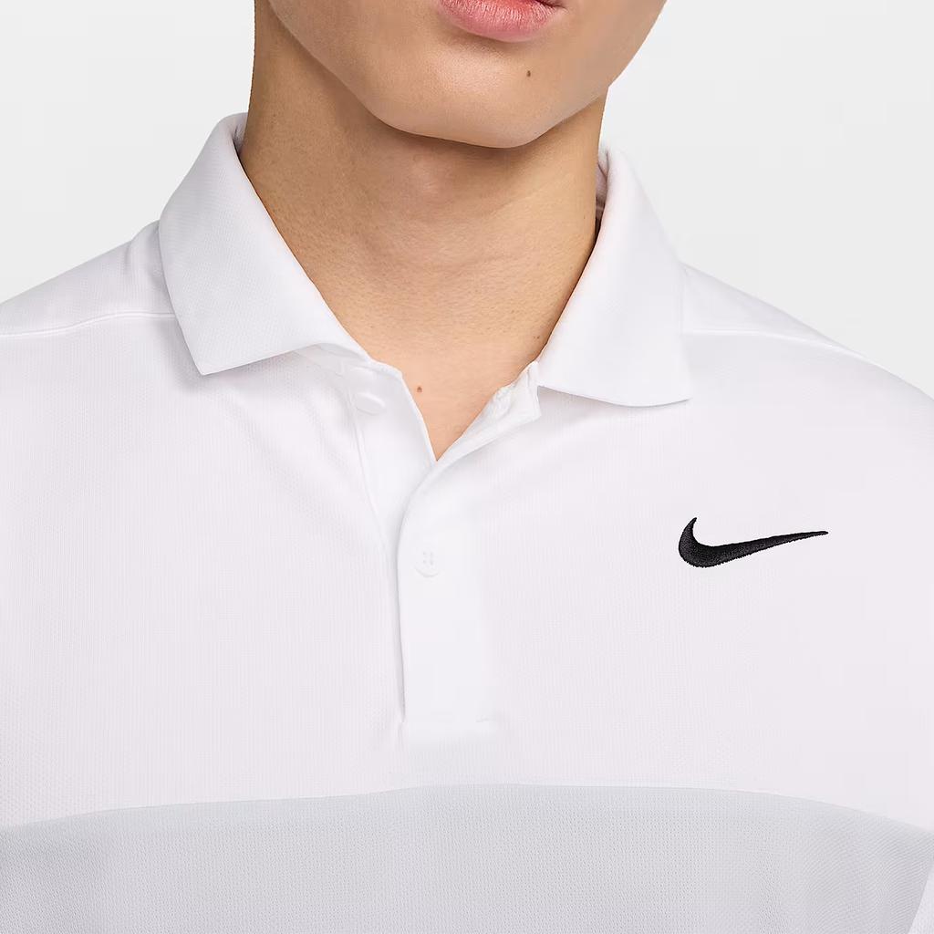 Nike Dri-Fit Color Block Logo Embroidered Pattern Pullover Comfortable Stretch Breathable Quick-Dry Short Sleeve Polo Shirt FQ1115-100