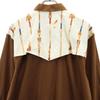 H BAR C 70s Made In USA Vintage Long Sleeve Western Shirt M Brown Men's Used