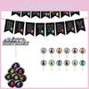 Party Theme Birthday Decor Suit Supplies Set Balloon Banner Topper Cake