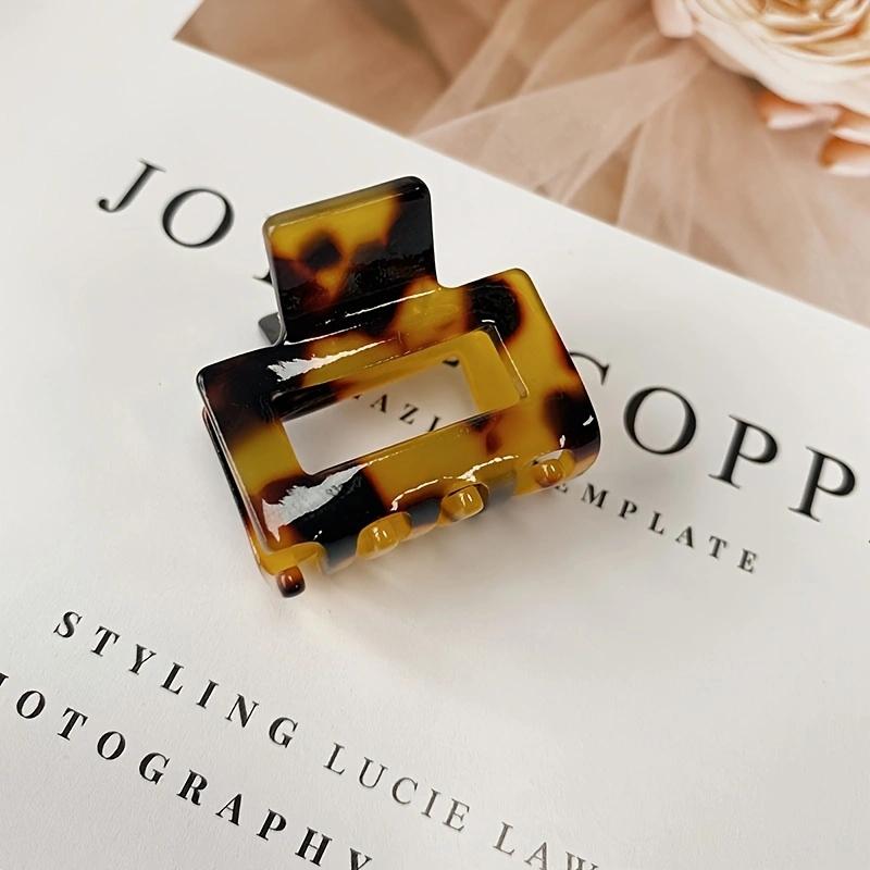 Vintage Mini Hair Claw Clip Acetate Checkered Tortoise Colorful Small Size Shark Clip Side Pins Hairpin Women Hair Accessories