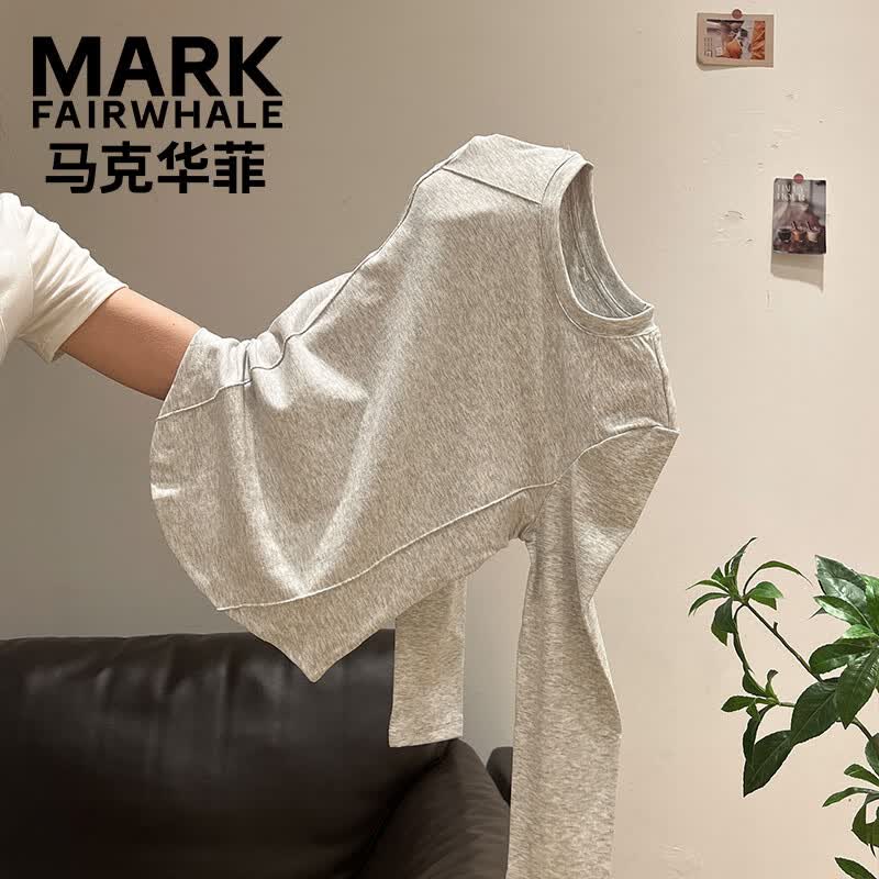 MARK FAIRWHALE Women s Round Neck Long Sleeve T-shirt M