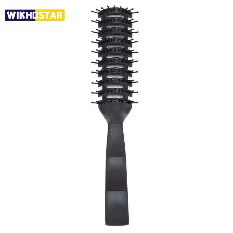 Professioneller Kamm für Herrenhaarstyling, Massage, Lockenwickel-Haarbürste, Entwirrkamm, Antistatikkamm, Spezial für Echthaarperücken