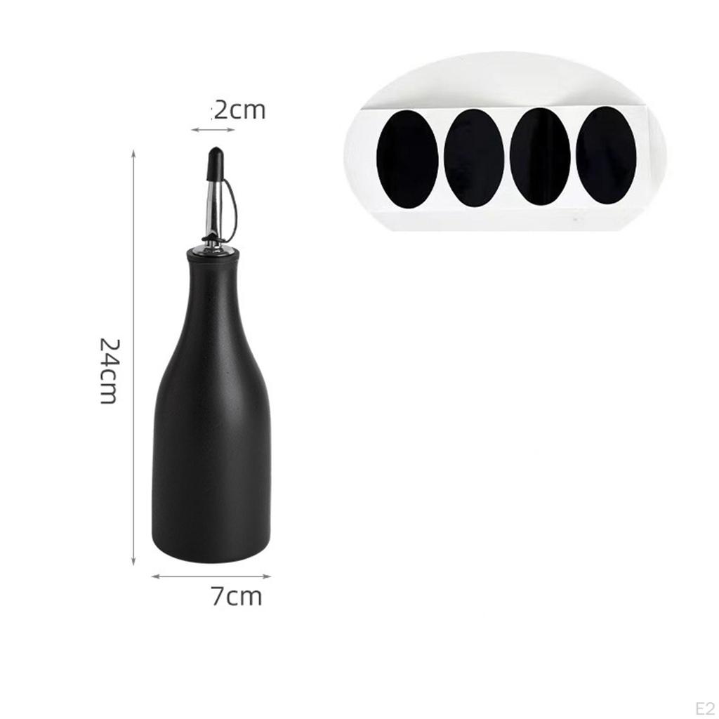 Cooking Oil Bottle Olive Dispenser Ceramic Elegant Appearance with Lid Vinegar Can Shoyu