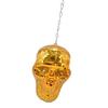 Reflective Mirrored Skull Head Ornament Hanging Chain Discos Balls Pendant for Halloween Parties and Unique Home Decors