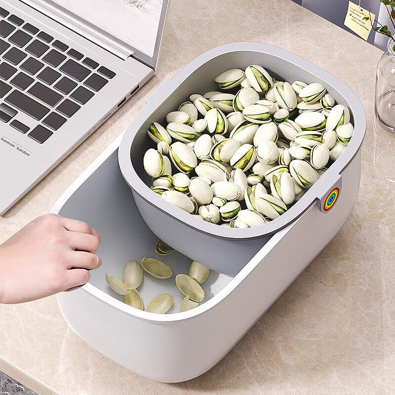 Jiabangshou Dubbellagers Snäck- & Fruktdräneringsfat