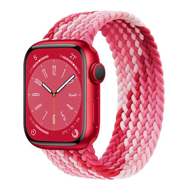 Strap For Apple Watch Band 44mm 40mm 45mm 41mm 49mm 38mm 42mm Elastic Braided Solo Loop Bracelet Iwatch Series 7 Se 3 6 8 Ultra