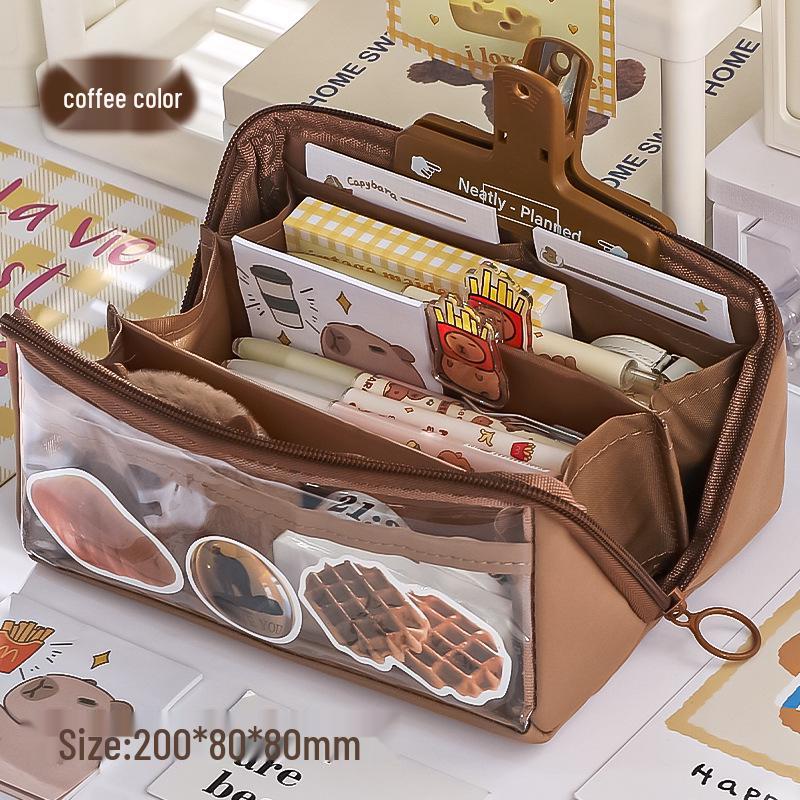 High-Capacity Pencil Case for Girls 2024 - Junior/Elementary School Stationery Bag