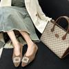 Shu Academy style shows long legs, small fragrance design increases retro style temperament, single shoes are versatile, Mary Jane shoes are British