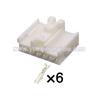 6 Pin Connector Unsealed 2.2mm Male Female Connectors Automotive Wiring Harness Cable Plug for Toyota 7283-1061 90980-10957