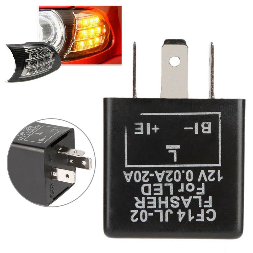 12V 3-PIN Adjustable LED Flasher Relay High-power Running Turn Signal Flashing Relay  Universal  Automotive  Accessories