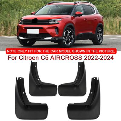 For Citroen C5 AIRCROSS 2022-2024 Car Styling ABS Car Mud Flaps Splash Guard Mudguards MudFlaps Front Rear Fender Auto Accessory