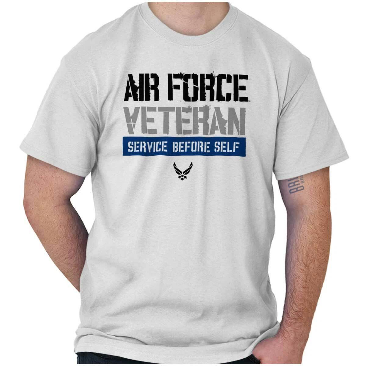 US Air Force Veteran Service Before Self Womens or Mens Crewneck T Shirt Tee XXL