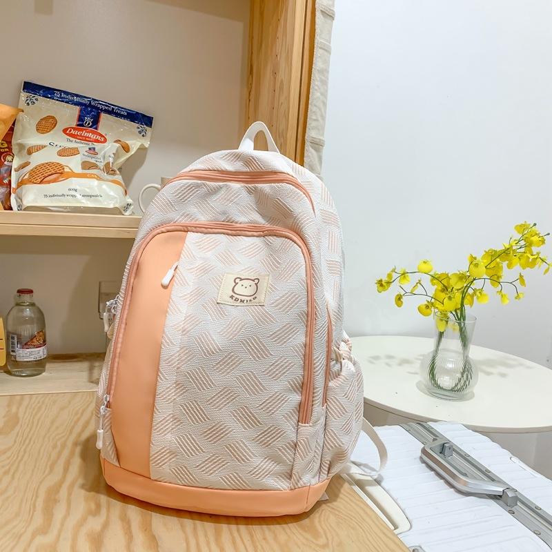 Japanese Academy Style School Bag Women s Korean Version Casual Backpack Junior High School Student High School Student Large Capacity Girl Backpack оранжевый