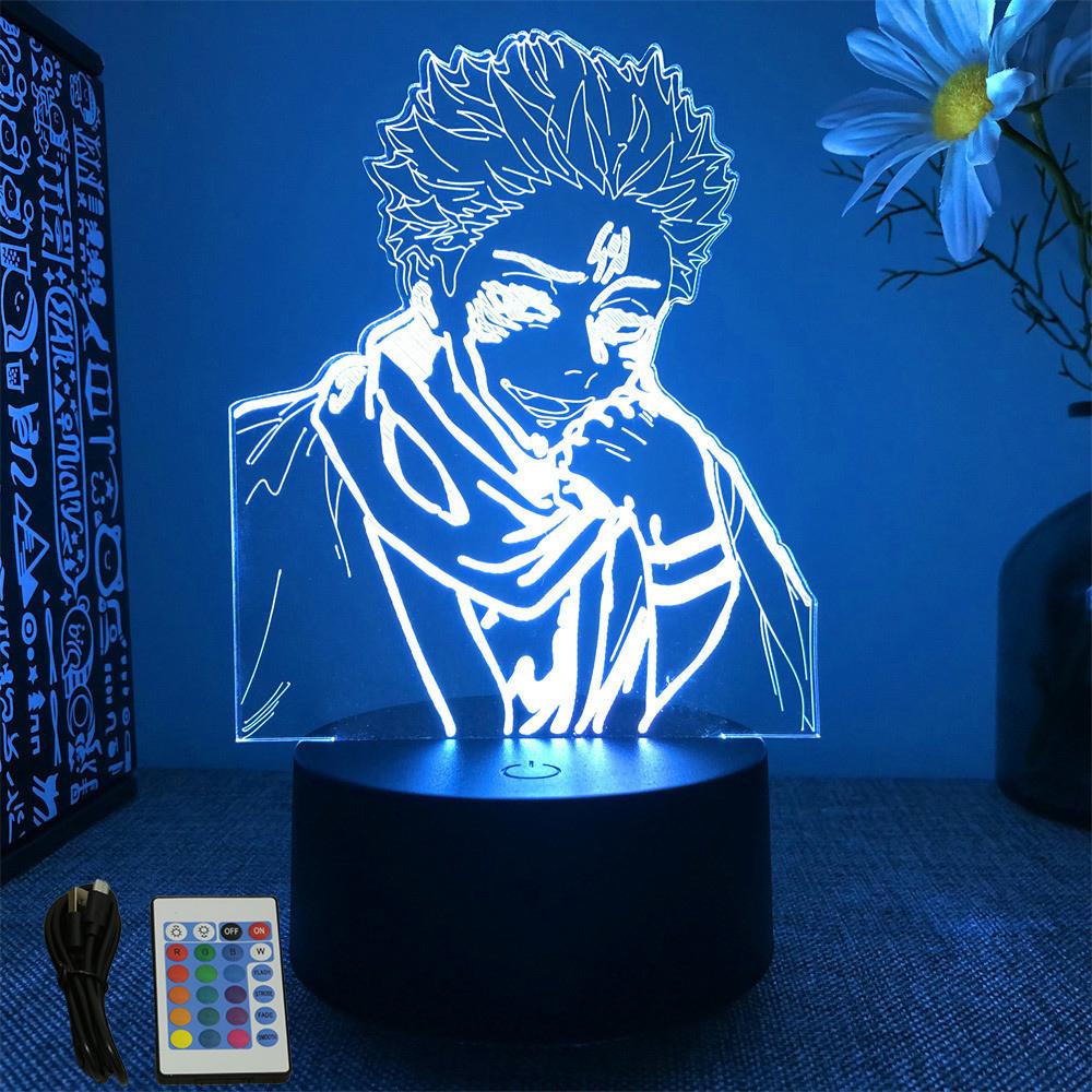 3D Anime Lamp Jujutsu Kaisen Led Night Light RGB Table Lamps Satoru Gojo Action Figure Kids Bedroom Desk Home Decor Friend Gifts