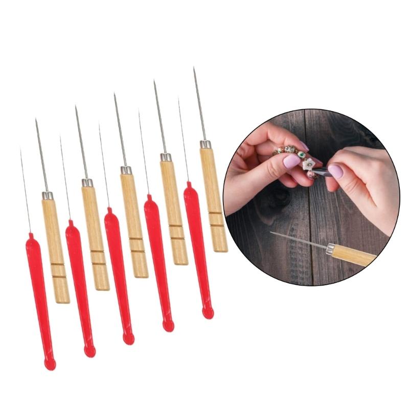 10Pcs Multipurpose Beading Needle Assorted Size Stainless Steel Beading Needle Tool For Handmade Jewelry Sewing Craft