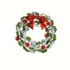 Gyn&Joy Christmas Wreath Gift Brooch Women's Corsage Pin Is Suitable For Festive Wear