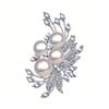 Elegantní brož s perlou a fénixovým ocasem s květinovým motivem - Všestranný dámský doplněk k oblekům a kabátům