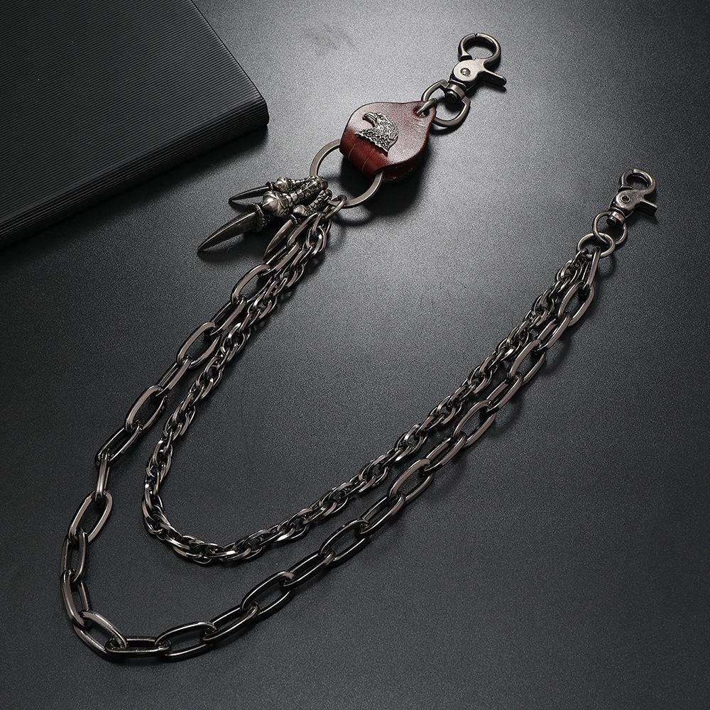 Trendy Unisex Punk Hip-Hop Jeans Waist Chain - Versatile Metal Pants Accessory