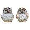 Solar Owl Garden Statue Solar Powered LED Night Lights Resin Animal Decor for Yard Patio Weatherproof Outdoor Ornament