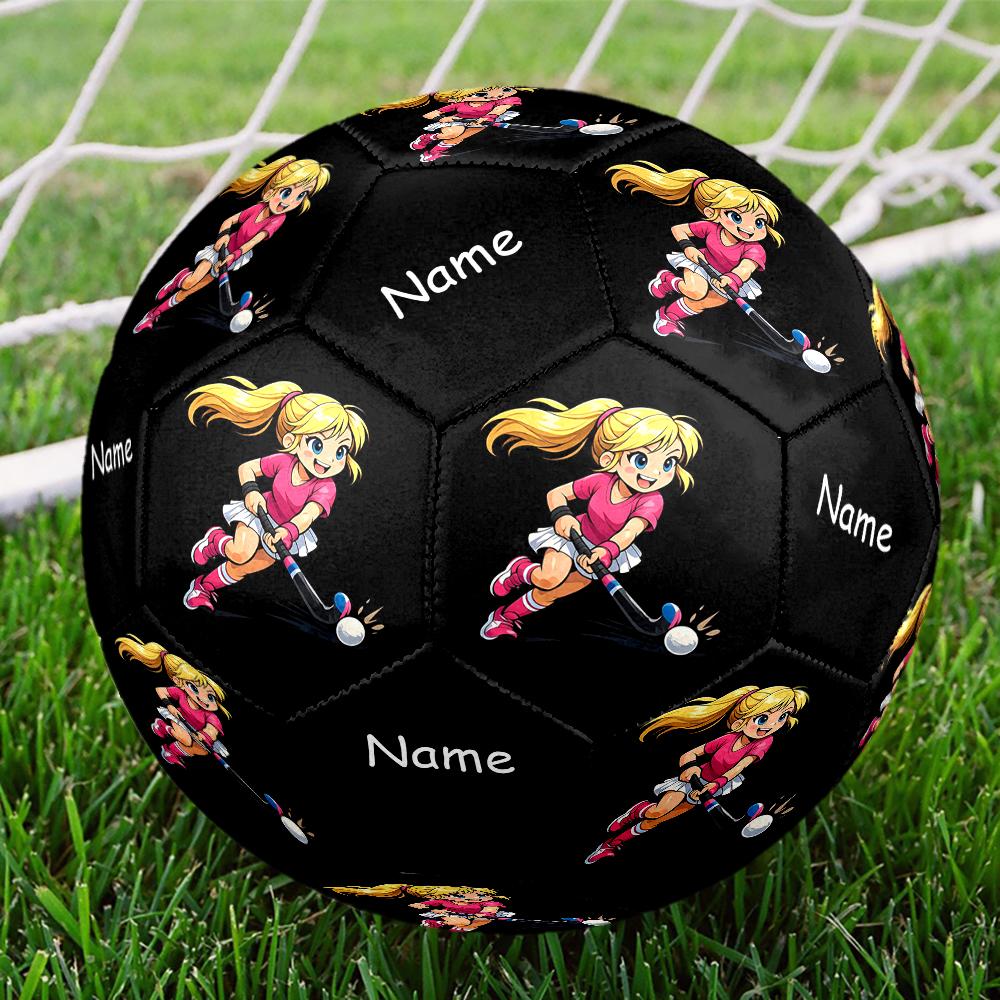 Custom Name hockey Theme Size 5 Soccer Ball, Suitable for Both Indoor and Outdoor Matches, a Gift Suitable for Everyone.