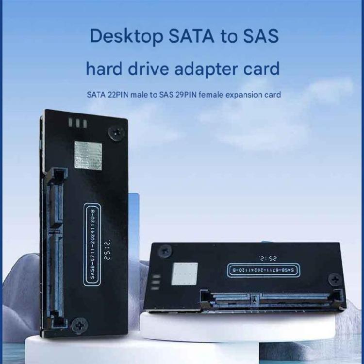 Hard Drive Interfaces Converters 29Pin To 22Pin SATAs To SASs with Toolless Installation Wide Compatibility ABS Build