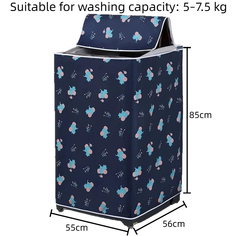 Waterproof Dustproof Sunproof Top Load Washer Cover Cute Cartoon Bear Print Protector for Home Laundry Room
