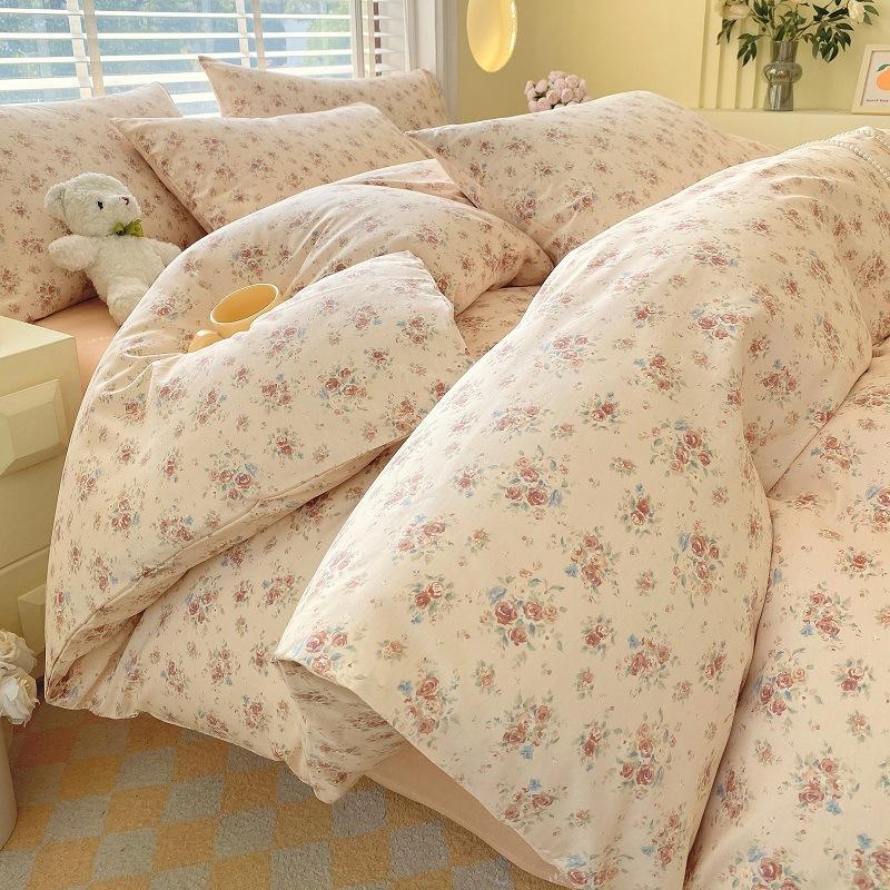 Home Textiles 60 Long-Staple Cotton Pure Cotton 4Pcs Set Cotton Bed Sheet Quilt Cover 3Pcs Set Bed Hat Class A Maternal And Infant Grade