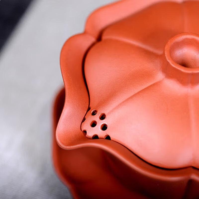 Zijingxuan Handcrafted Rongchang Pottery Lotus Gaiwan