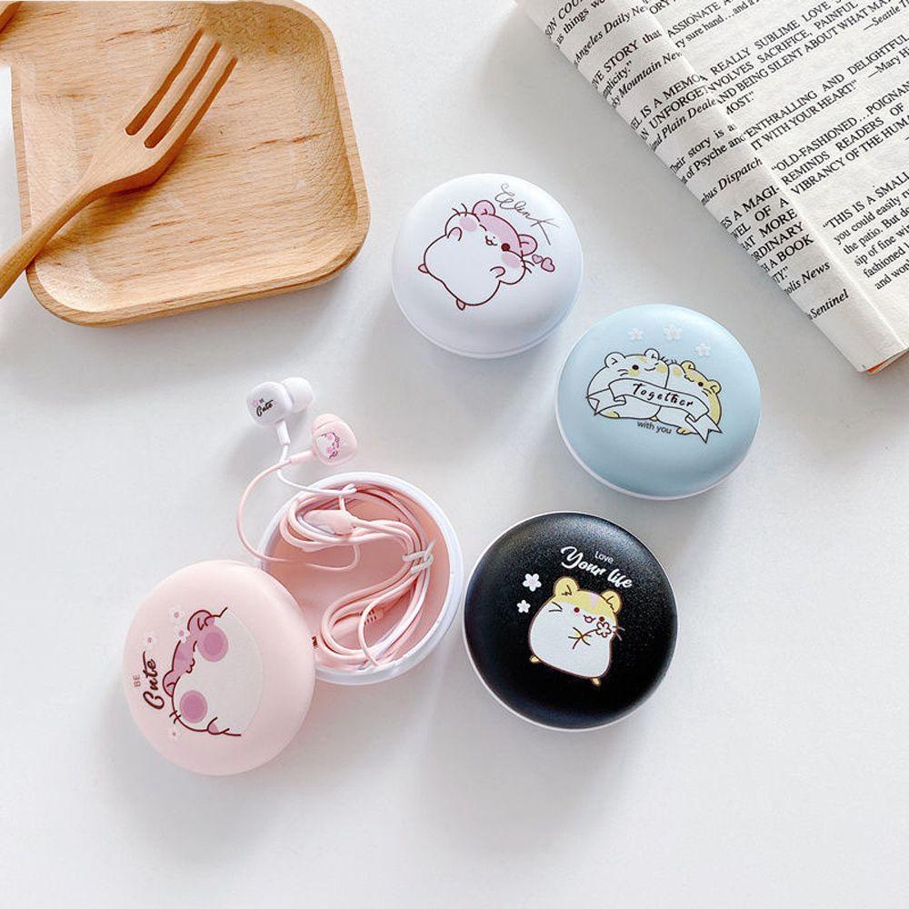 Carrying Bag Bass Handfree Ear Phones Cartoon Cat Paw Headset Wired Earbuds On-ear Headphones