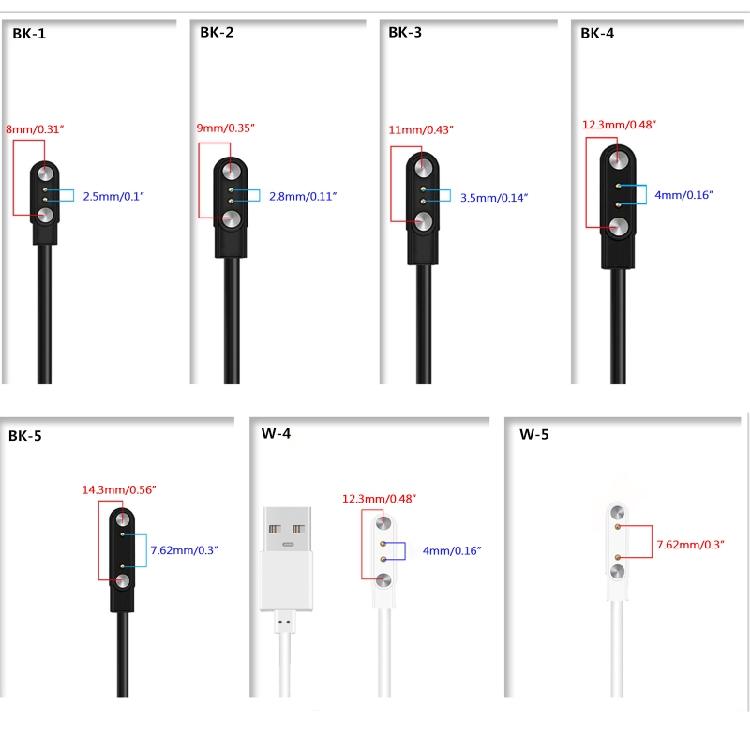 2 Pin Strong Magnetic Charge Cable Charging Line Rope for Smart Watch Universal