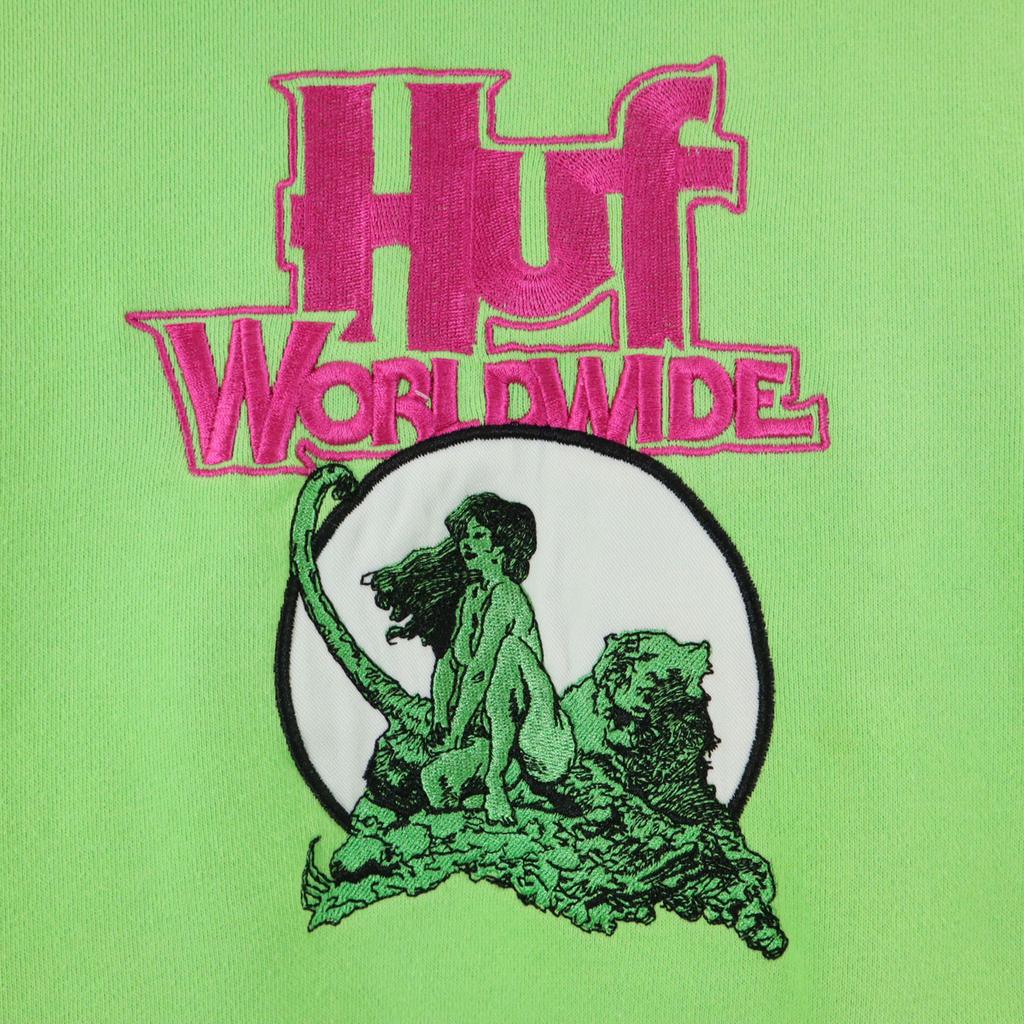 HUF Long sleeve Sweatshirts L green pullover Men's Used