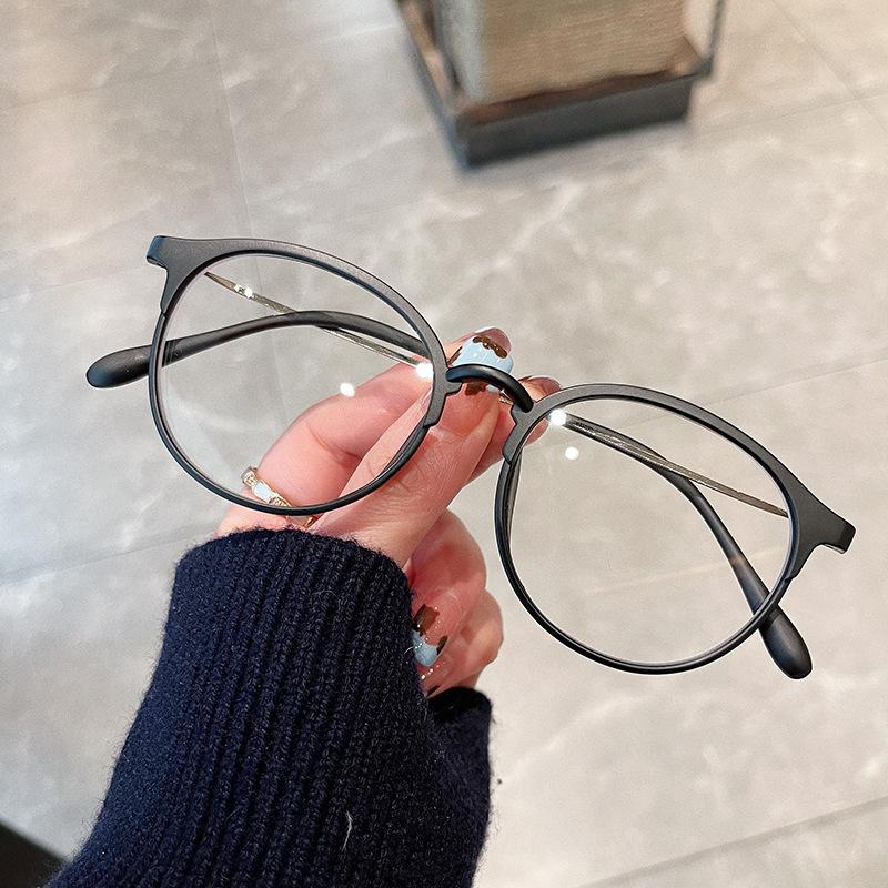 Round Shape Glasses Frame Woman Fashion Style Blue Light Blocking Computer Glasses  Material Frame For Women'S Glasses