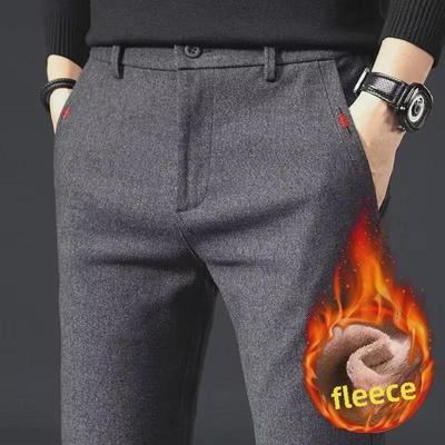 2024 Herren Herbst/Winter Locker Gerade Lässige Hose - Gebürstet, Samtverdickt, Trendige Businesshose.