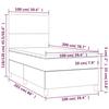 3141598 vidaXL Lit à sommier tapissier avec matelas Crème 100x200 cm Tissu