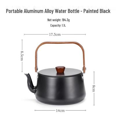 Outdoor Aluminum Camping Kettle with Wood Handle