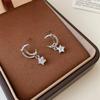 Crystal Butterfly Droplet Earrings Light Luxury Ladies' Ear Accessories Zircon Ear Stud  Wedding