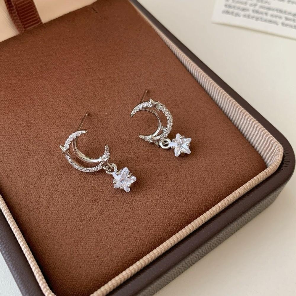 Crystal Butterfly Droplet Earrings Light Luxury Ladies' Ear Accessories Zircon Ear Stud  Wedding