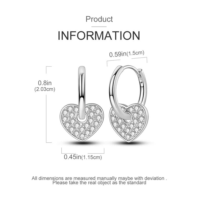 925 Sterling Copper Heart Snake Bone Pattern Cross Shell Zircon Four-pointed Star Earrings for Women Earring Fine Zircon Gifts